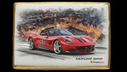 Ciastko lukier Auto Fan PASJA FERRARI MONZA SP2