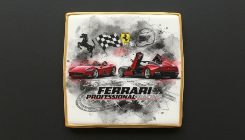 Ciastko lukier Auto Fan PASJA Ferrari Professional Racing