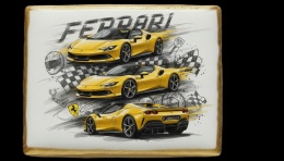 Ciastko lukier Auto Fan PASJA  Ferrari