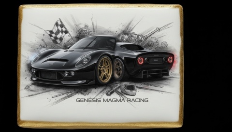 Ciastko lukier Auto Fan PASJA Genesis Magma Racing