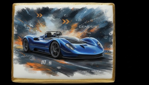 Ciastko lukier Auto Fan PASJA Genesis Racer
