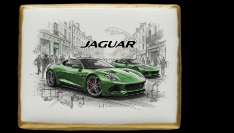 Ciastko lukier Auto Fan PASJA JAGUAR DYNAMIKA