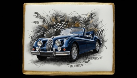 Ciastko lukier Auto Fan PASJA JAGUAR DYNAMIKA