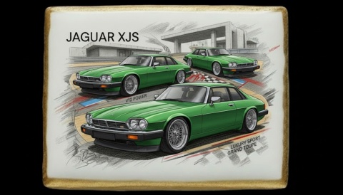 Ciastko lukier Auto Fan PASJA JAGUAR XJS