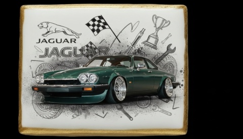 Ciastko lukier Auto Fan PASJA Jaguar Elegancji