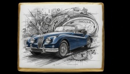 Ciastko lukier Auto Fan PASJA Jaguar w Ruchu
