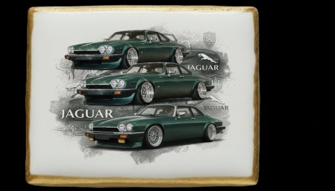 Ciastko lukier Auto Fan PASJA  Jaguar