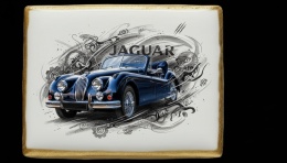 Ciastko lukier Auto Fan PASJA  Jaguar