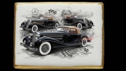 Ciastko lukier Auto Fan PASJA  Klasyczna Elegancja na Torze