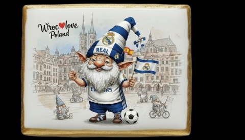 Ciastko lukier Pamiątka  Krasnal wrocławski Futbolowy Weteran!

W sercu