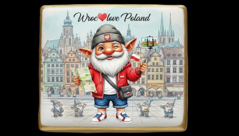 Ciastko lukier Pamiątka Krasnal wrocławski i jego turystyczna odyseja 