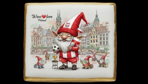 Ciastko lukier Pamiątka  Krasnal wrocławski na sportowo!

Oto nasz wrocł
