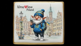 Ciastko lukier Pamiątka  Krasnal wrocławski na tropie przygód!

A oto na