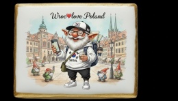 Ciastko lukier Pamiątka  Krasnal wrocławski zaprasza do turystycznej przyg