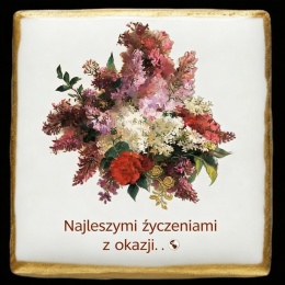 Ciastko lukier Życzenia napisz personalizuj  Kwiaty Bakegram Ciasteczkowe Życzenia z Duchem K