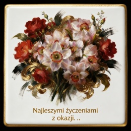 Ciastko lukier Życzenia napisz personalizuj  Kwiaty Bakegram Kwintesencja Gratulacji w Słodki