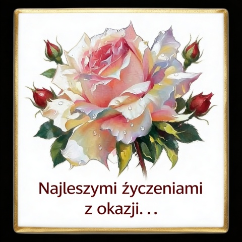 Ciastko lukier Życzenia napisz personalizuj  Kwiaty Bakegram Róża, której smak cię zaskoczy!*