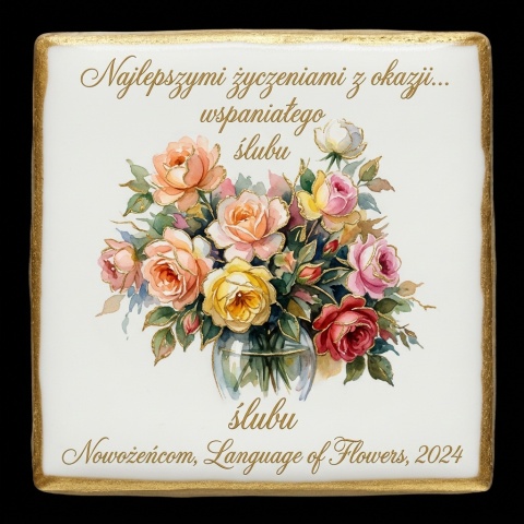 Ciastko lukier Życzenia napisz personalizuj  Kwiaty Bakegram Słodki Szept Wdzięczności

W d