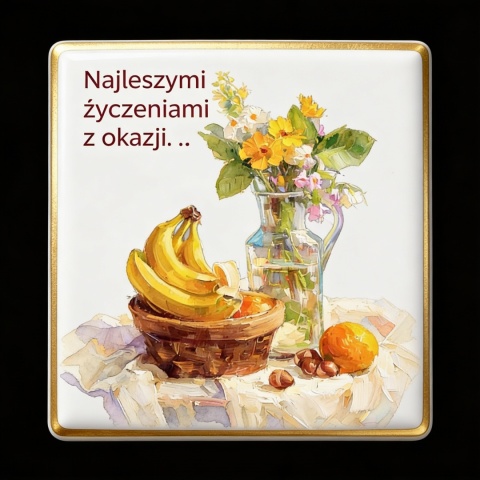 Ciastko lukier Życzenia napisz personalizuj  Kwiaty Bakegram  Słodkie Życzenia na Każdą Okazj