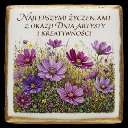 Ciastko lukier Życzenia napisz personalizuj  Kwiaty Bakegram Słodycz sztuki i kreatywności