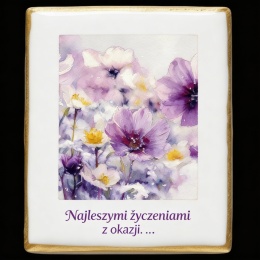 Ciastko lukier Życzenia napisz personalizuj  Kwiaty Bakegram Smakowita Alternatywa Przesłania
