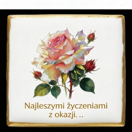 Ciastko lukier Życzenia napisz personalizuj  Kwiaty Bakegram Subtelność w Słodkim Wydaniu