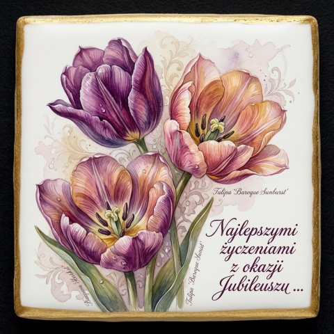 Ciastko lukier Życzenia napisz personalizuj  Kwiaty Bakegram  Tulipanowy Zawrót Głowy!

Cza