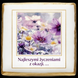 Ciastko lukier Życzenia napisz personalizuj   Kwiaty Bakegram  Urodzinowe cuda na Ziemi!

