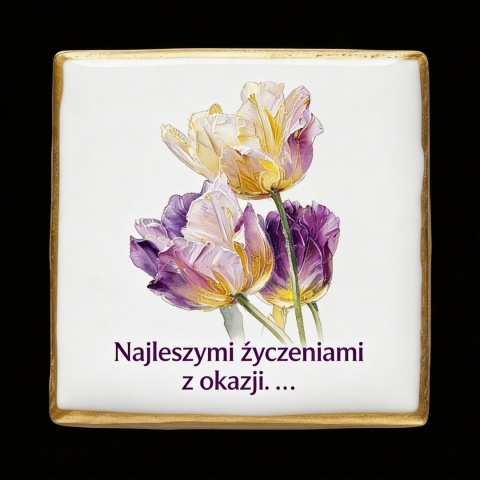 Ciastko lukier Życzenia napisz personalizuj  Kwiaty Bakegram Urodzinowy Bukiet z Lukru

Kie