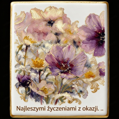 Ciastko lukier Życzenia napisz personalizuj  Kwiaty Bakegram  Urodzinowy Urok ze Smakiem

*