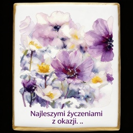 Ciastko lukier Życzenia napisz personalizuj  Kwiaty Bakegram Wyjątkowe życzenia w formie słod
