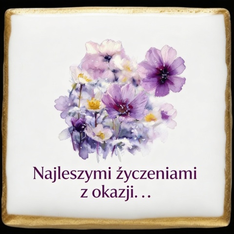 Ciastko lukier Życzenia napisz personalizuj  Kwiaty Bakegram  Wyjątkowy moment urodzinowy!