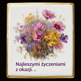 Ciastko lukier Życzenia napisz personalizuj  Kwiaty Bakegram  Życzliwy Urok Bez Papieru!

W