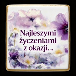 Ciastko lukier Życzenia napisz personalizuj  Kwiaty Bakegram  słodki sposób na wyrażenie uczu