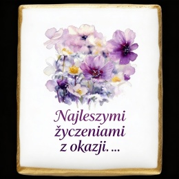 Ciastko lukier Życzenia napisz personalizuj  Kwiaty Bakegram  słodki telegram pełen emocji!