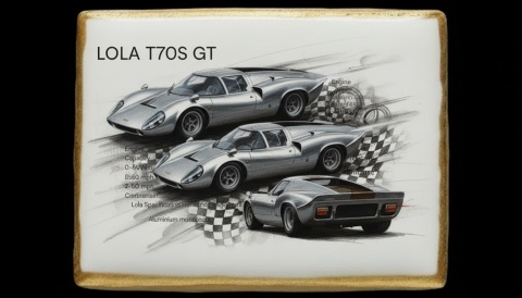 Ciastko lukier Auto Fan PASJA LOLA T70S GT