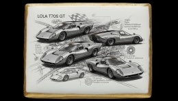 Ciastko lukier Auto Fan PASJA LOLA T70S GT