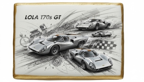 Ciastko lukier Auto Fan PASJA LOLA T70s GT