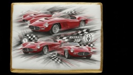Ciastko lukier Auto Fan PASJA  Maserati 300S