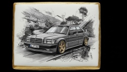 Ciastko lukier Auto Fan PASJA MercedesBenz 190E Evolution