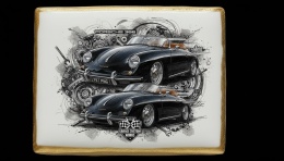 Ciastko lukier Auto Fan PASJA PORSCHE 356