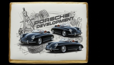 Ciastko lukier Auto Fan PASJA PORSCHE DEVELOPMENT