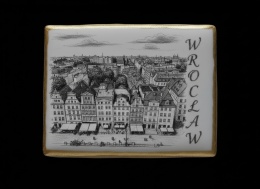 Ciastko lukier twój tekst Pamiątka z Wrocławia Historia w Złotej Ramce