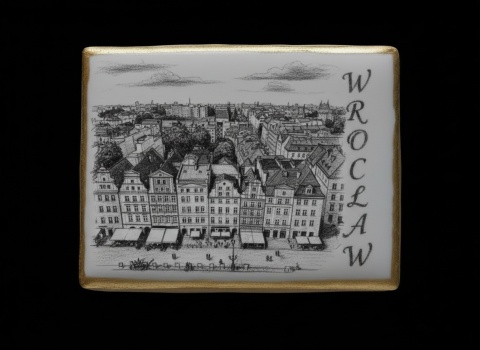 Ciastko lukier twój tekst Pamiątka z Wrocławia Historia w Złotej Ramce