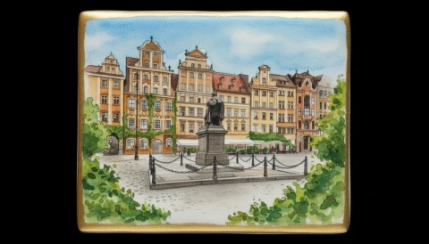 Ciastko lukier twój tekst Pamiątka z Wrocławia Kamienice w Słodkim Kadrz
