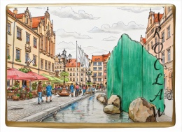 Ciastko lukier twój tekst Pamiątka z Wrocławia Kamieniczki, gdzie historia