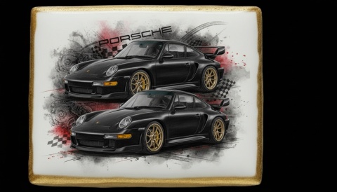 Ciastko lukier Auto Fan PASJA Porsche Dynamic