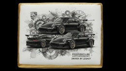 Ciastko lukier Auto Fan PASJA Porsche Motorsport Driven by Legacy