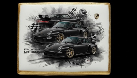 Ciastko lukier Auto Fan PASJA Porsche Motorsport
