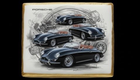 Ciastko lukier Auto Fan PASJA Porsche w Ruchu